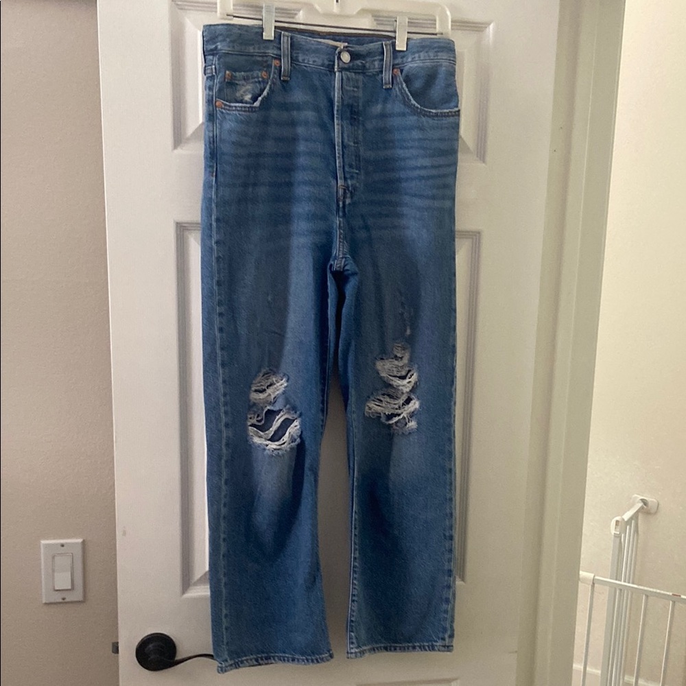 Levi’s Classic Blue Distressed Jeans